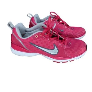 Nike flex tr pink grey shoes sneakers size 8 gym athletic trainers sneakers